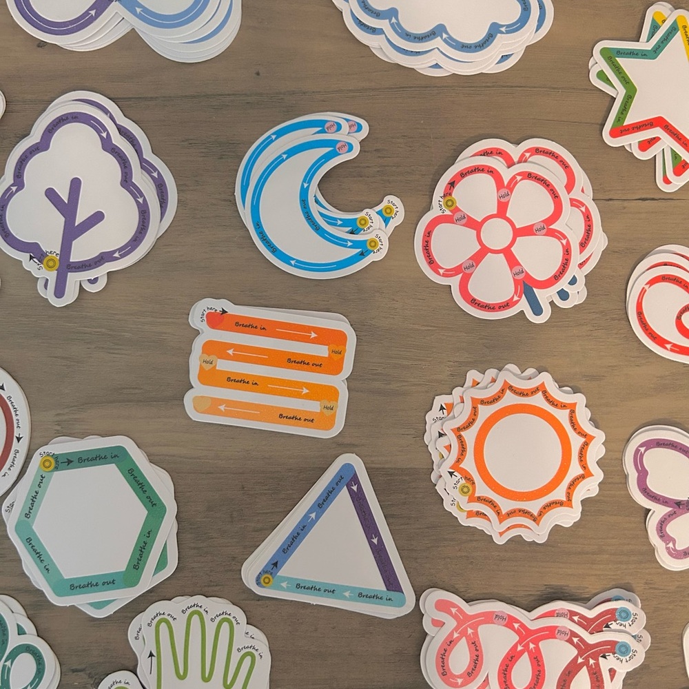 120 PCS Breath/Sensory Stickers with Texture